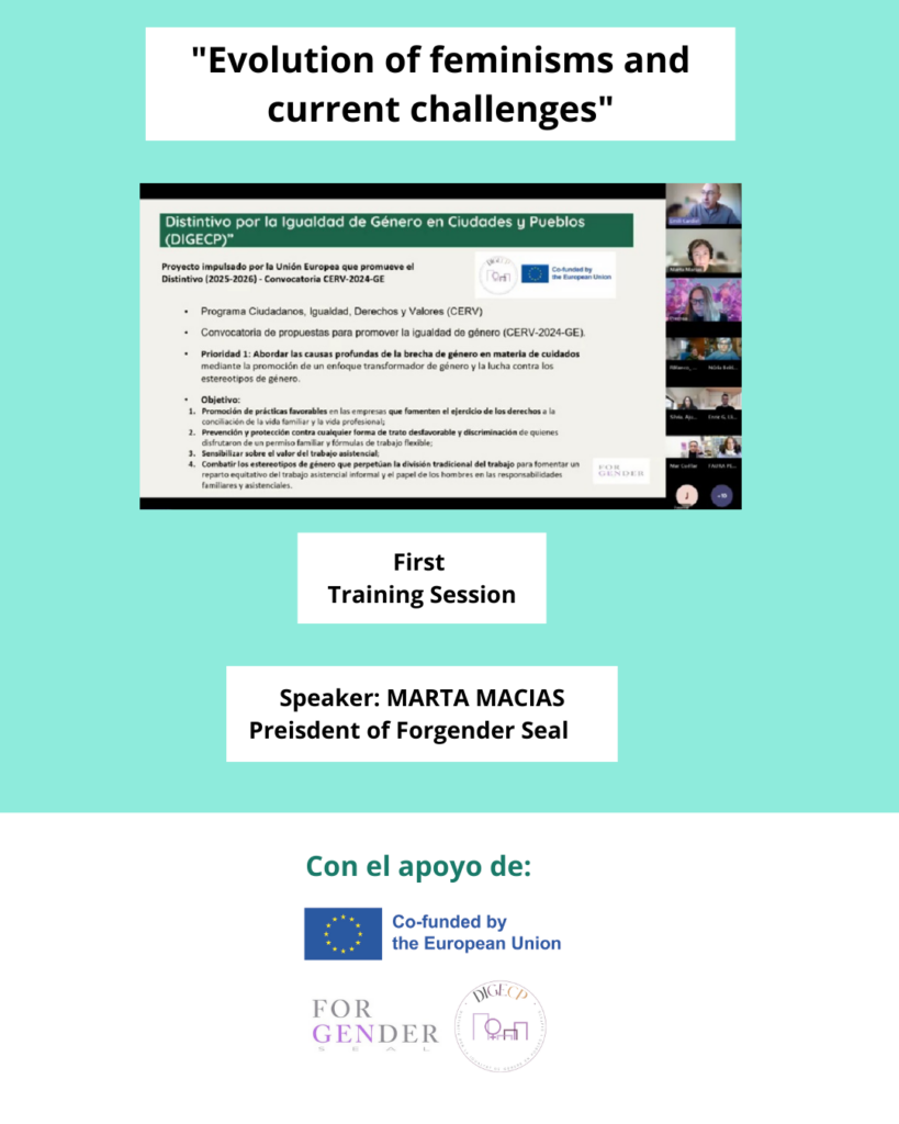 First training session. “Evolution of feminisms and current challenges”